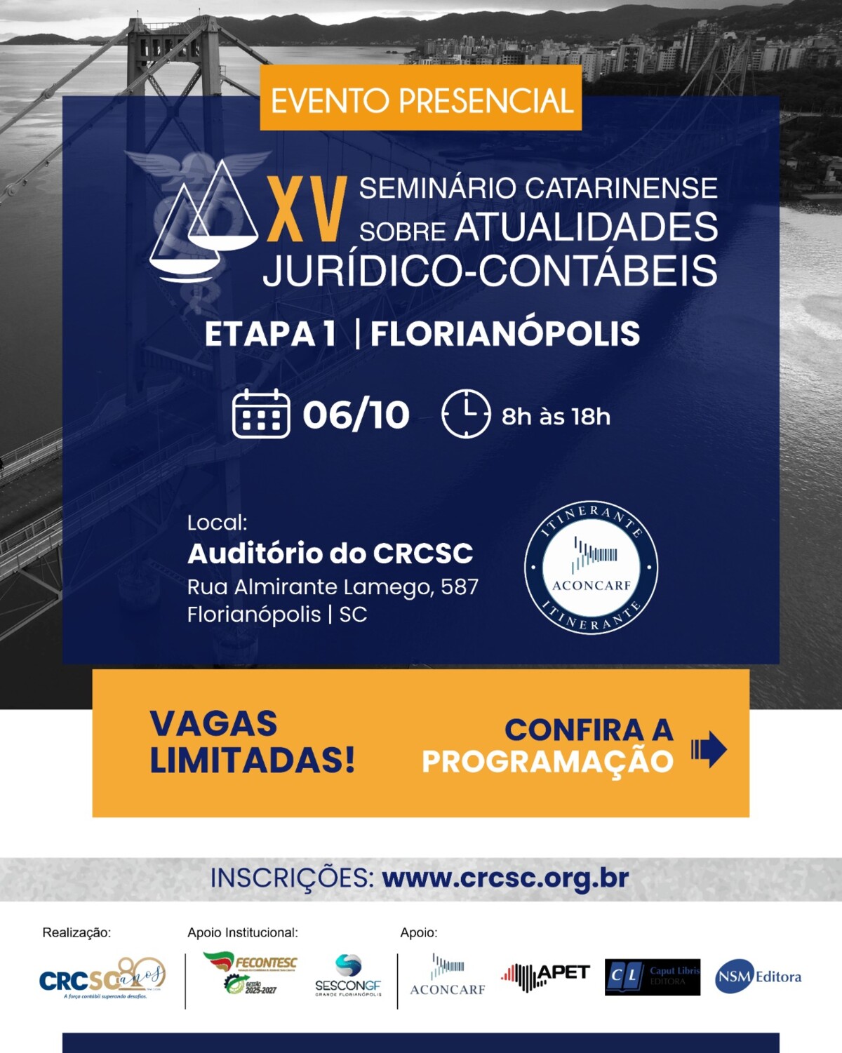XV Seminário Catarinense sobre Atualidades Jurídico-Contábeis - Etapa 1