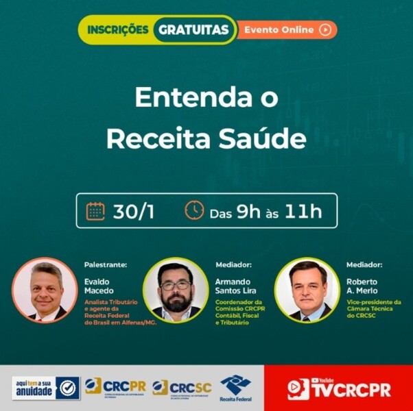 em-parceria-com-receita-federal-e-crcsc-crcpr-promove-live-intitulada-entenda-o-receita-saude